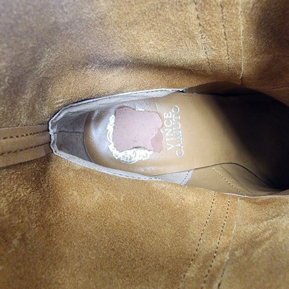 Vince Camuto Shoes Womens Size 7.5 Creestal Brown Suede Ankle Boots *Read* - Picture 10 of 11